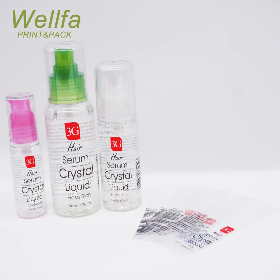 Surface Single Layer Digital Printing Glass Bottle Can Label Roll Film Printed PVC/Pet Shrink Sleeve Label